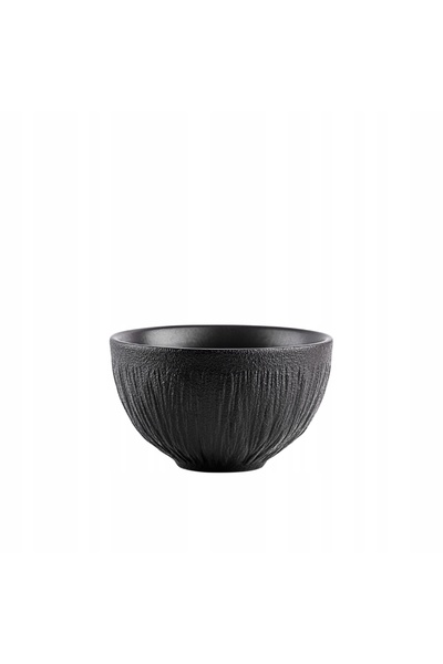 NO BRAND Bol pentru salată Wilmax, 1600 ml, din porțelan negru, cu efect de p...