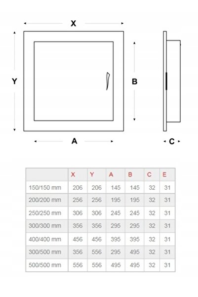 NO BRAND VOGLER UȘI DE INSPECȚIE METALICE CU ÎNCUIETOARE 40X50 CAPAC DE PROTE...