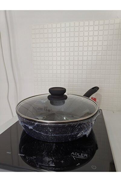 NO BRAND Tavă adâncă 2 L marmură 24CM cu capac