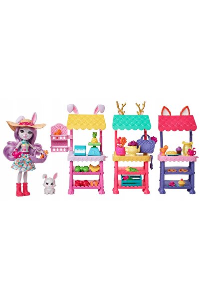 Enchantimals Set TARG KRÓLILICZKÓW cu păpușa Becker Bunny + accesorii