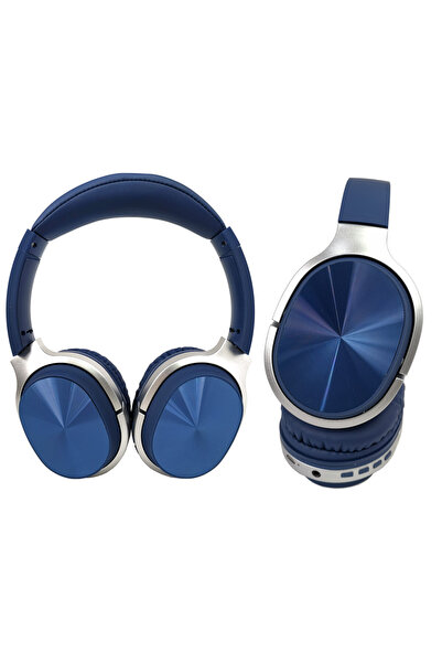 NO BRAND Căști Bluetooth albastre, fără fir, confortabile, on-ear, cu microfon