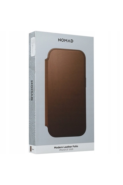 NO BRAND Husă Nomad pentru iPhone 17, compatibilă MagSafe, tip carte, din piele.