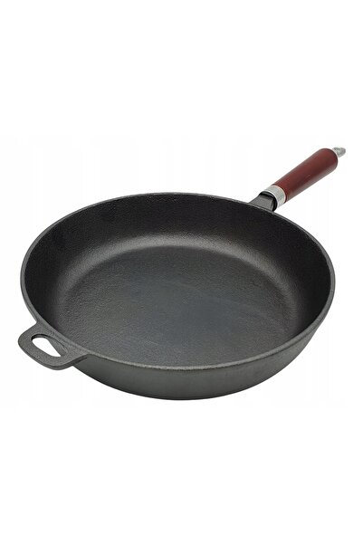 NO BRAND PATELNIA ŻELIWNA 28 cm Adâncă și Robustă cu Mâner Detașabil, Compati...