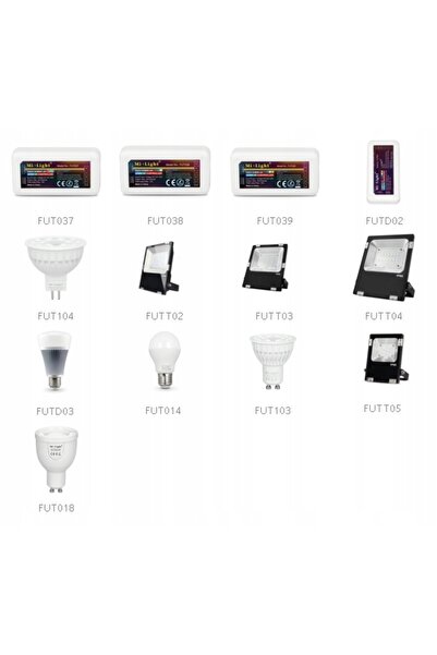 NO BRAND Controler pilot miLight FUT092B pentru bandă LED RGB/RGBW+CCT, 4 zone