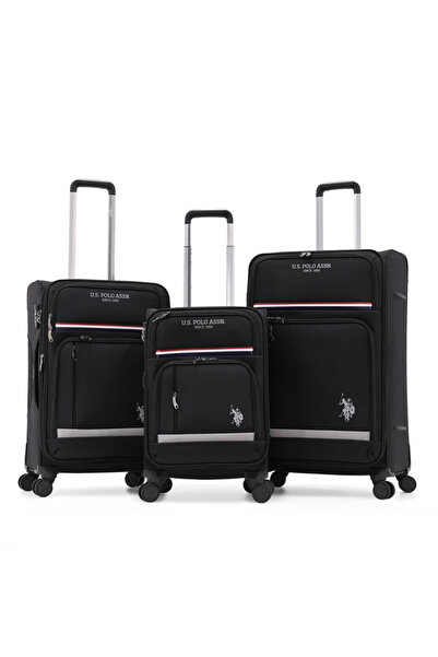 U.S. Polo Assn. 3-Piece Softshell Luggage Set | 20" 24" 28" Spinner Suitcases...