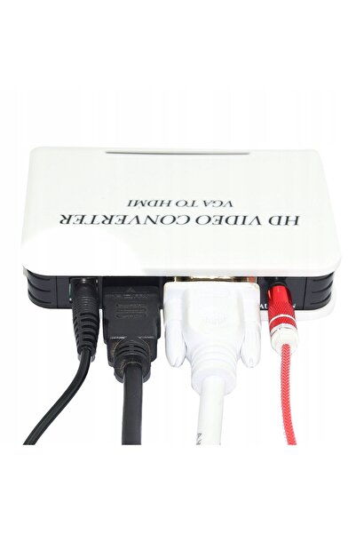 NO BRAND Adaptor convertor audio VGA la HDMI Full HD jack