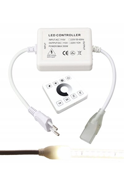 NO BRAND Kit bandă LED SMD 230V 10m 4000K ALB NEUTRU TELECOMANDĂ DIMMER IP67