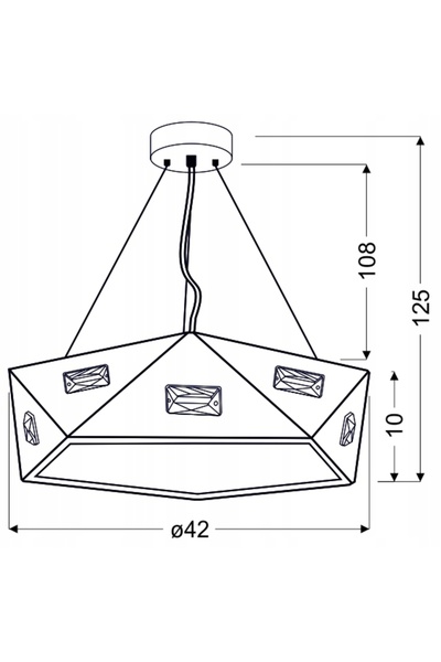 NO BRAND Lampă suspendată nemesis 42 3x40w G9 cu bec alb