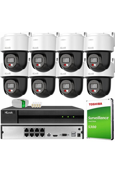 NO BRAND 2x Cameră IP rotativă cu audio HiLook de la Hikvision PTZ-N2C400M-DE...