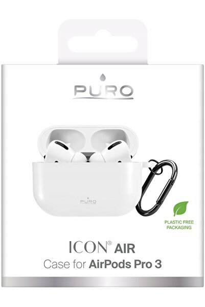 NO BRAND Husă din silicon PURO ICON pentru AirPods Pro 3, albă