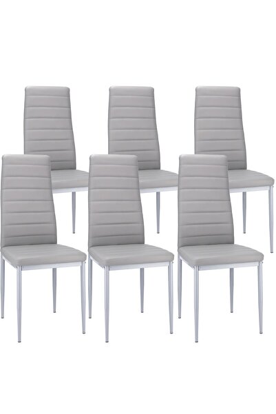 jumi 6 scaune VERUM, piele gri