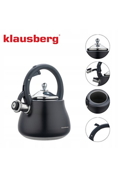 Klausberg KB-7918 Ceainic cu fluier 2.8L, pentru inducție și gaz, din oțel in...