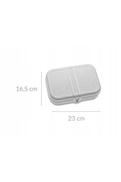 Koziol Cutie de prânz din plastic, gri deschis, 23,2X16,6X6,2 CM, PASCAL L