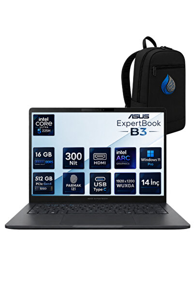 ASUS ExpertBook B3 Intel Core Ultra 5 225H 16 GB DDR5 512 GB SSD 14'' WUXGA I...