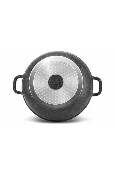 NO BRAND Oală joasă de 28 cm, tigaie wok din piatră ZILNER, tigaie pentru cup...