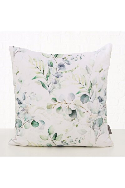 Boltze Pernă din bumbac cu model frunze, cu fermoar, EUKANA, 45x45 cm