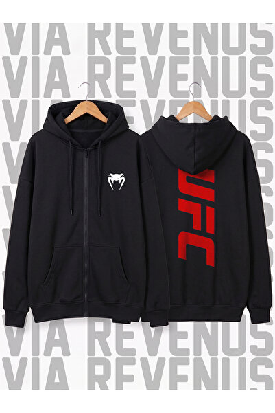 Vordevia Venom Mma Kickboxing Front and Back Printed Unisex Zipper Hooded Swe...