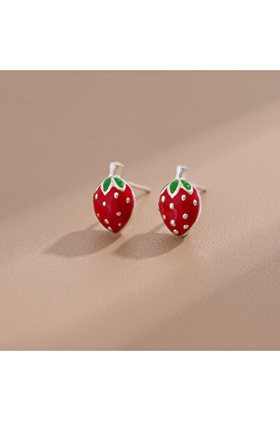 Choice Silver Fashion Exquisite Cute Strawberry Creative Fruit 925 Sterling S...