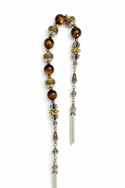 Alnis Atelier Natural Tiger's Eye Stone Zaza Prayer Beads Men's Special Desig...