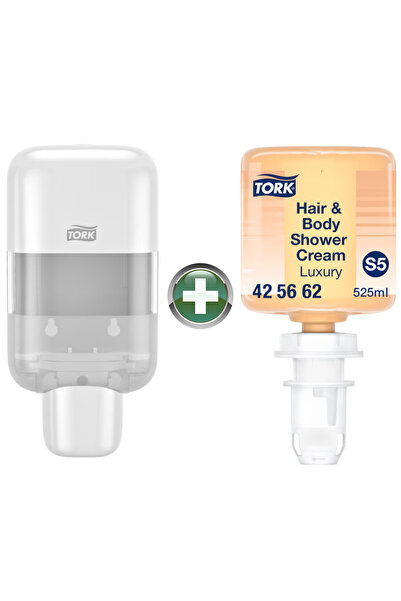 Mulpex Dozator de săpun și dezinfectant Tork Mini S5 Alb + șampon 525 ml Cadou