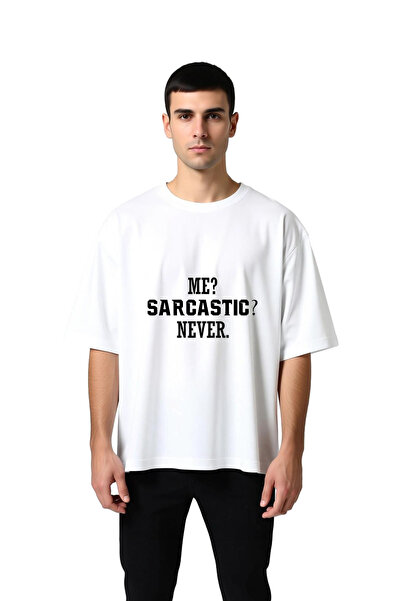 PayBuy Men's Oversize Printed T-Shirt Sarcastic Humor Design Relaxed Fit Casu...