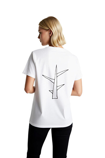 PayBuy Women's Minimalist Abstract Tree Pattern Printed Short Sleeve Relaxed ...