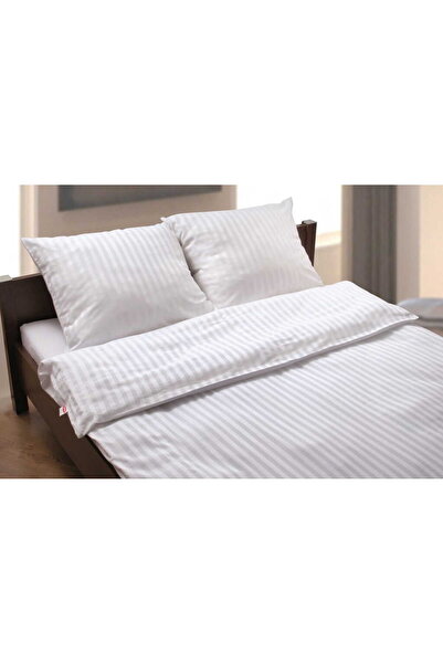 Matex Set de lenjerie de pat damasc 220x200 cu dungi albe la fiecare 2cm