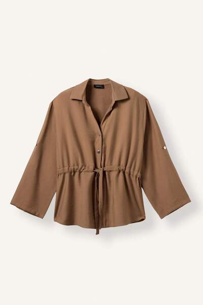 DeFacto Regular Fit Shirt Collar Flowy Fabric Blazer Jacket H0889Ax26Sm