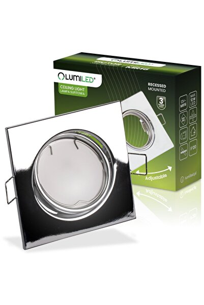 Lumiled PAVO Plafonieră pătrată fixă cromată MR16 GU10