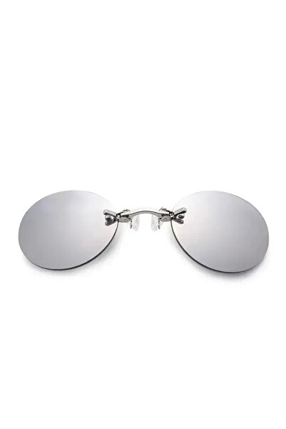Choice9 grey ﻿ VIEWRING1-2PCS Clip On Nose Glasses Round Rimless Matrix Morph...