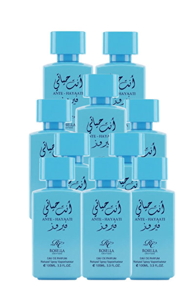 ROSELLA 10 Pieces Ante Hayaati Blue Perfume 100ML