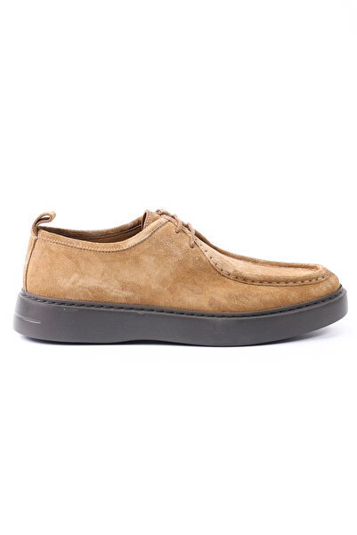 Tuna Genuine Suede Leather Tobacco Color Eva Sole Casual Men's Shoes - E4807