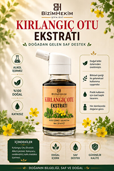 BİZİMHEKİM ŞİFA EVİ Kırlangıç Otu Ekstraktı 20 ml