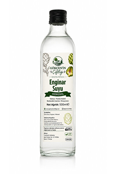 Gökçenin çiftliği Cam şişe 500 ml damıtılmış enginar suyu