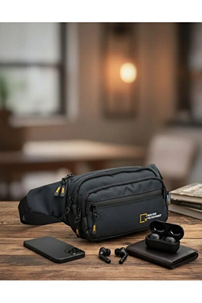 awix Three-Compartment Waist and Shoulder Bag with Waterproof Fabric Features
