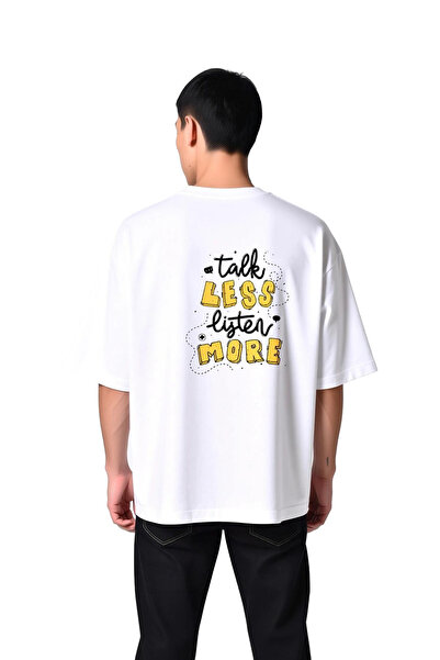 PayBuy Speak Less Listen More Message Printed Men's Oversize T-Shirt