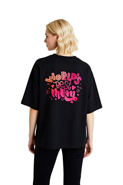 PayBuy Women's Oversize T-Shirt Mother's Day Floral Heart Print Relaxed Fit C...