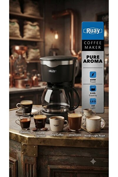 RUAY Drip Coffee Maker Features a Black Design