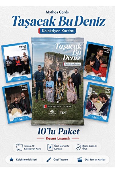 Mythos Cards Taşacak Bu Deniz Koleksiyon Kartları 10'lu Paket | Resmi Lisanslı