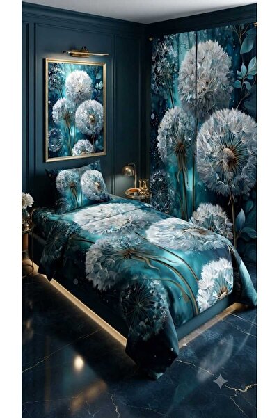 Elmas Dizayn 280*240 Cm. Special Design Single Bedding Set with Background Cu...