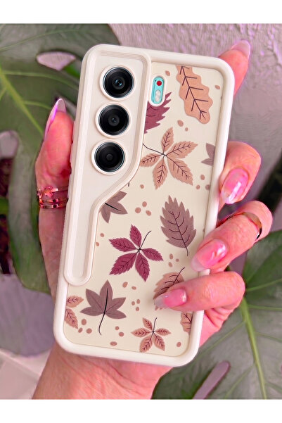 Rivor Tecno Camon 40 Pro Uyumlu Kılıf Kamera Korumalı Sonbahar Yaprakları Des...