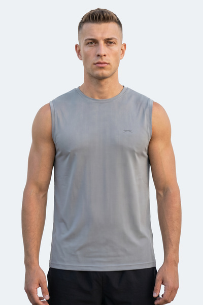 Slazenger Herofit in Men's Sleeveless Gray Tank Top