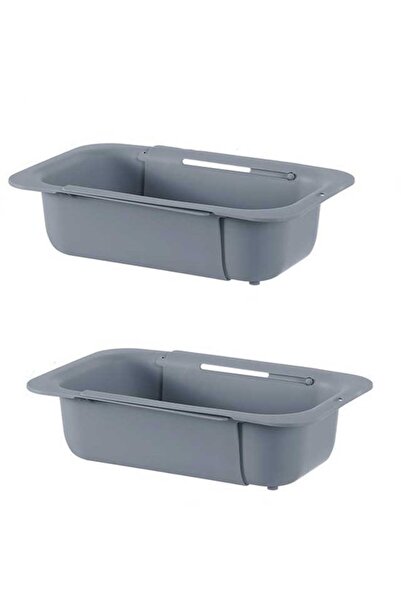 STARSTAR 2-piece telescopic drain basket set, sink storage, suitable for frui...
