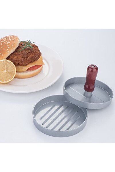 STARSTAR Hamburger patty press with food hammer, silver.