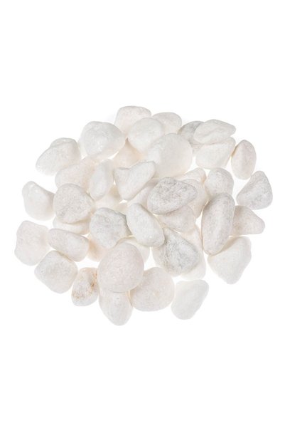 OEM Pietre decorative albe - Sac de 1kg cu pietre de râu netede pentru decora...