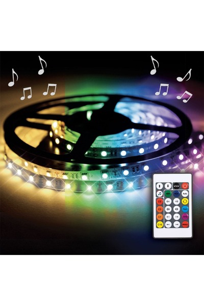 OEM Bandă LED RGBIC de 3m cu telecomandă și cablu USB - Lumini colorate cu si...