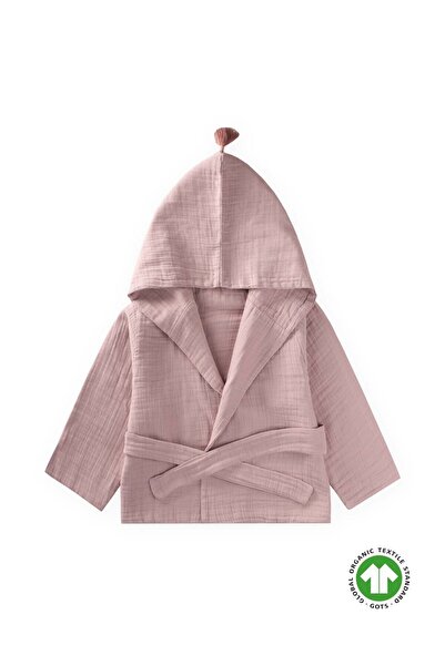 Cigit Double Layer Organic Muslin Children's Bathrobe 1-9 Years Lilac