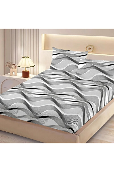 TextiLici Set Husă de pat cu elastic, FixOnBed, 160 x 200 cm, bumbac, 2 fete ...