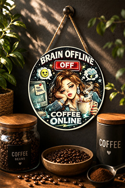 Mayeka Creier Offline Cafea Online Oboseală Birou Rotund Masă MDF Cafea