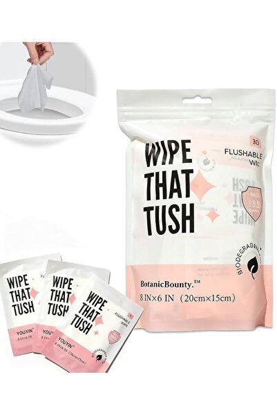 Goodern Wet Wipes Individually Wrapped,30 Pcs On-The-Go Flushable Toilet Tiss...